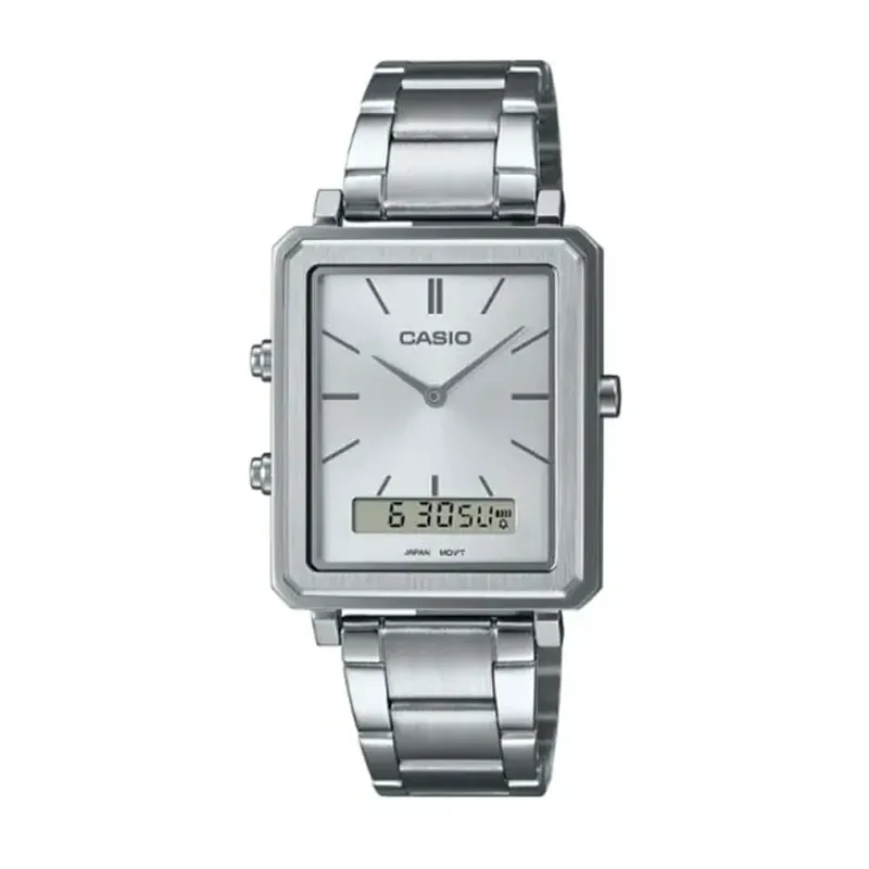 Casio Standard Silver Dial Men's Watch- MTP-B205D-7E